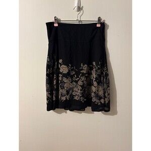 The Limited Black Floral Skirt Size 4